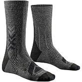 X-Bionic Unisex Hiking Socks Merino Wool - Perform Crew, Black, Size 39-41, 1 Count