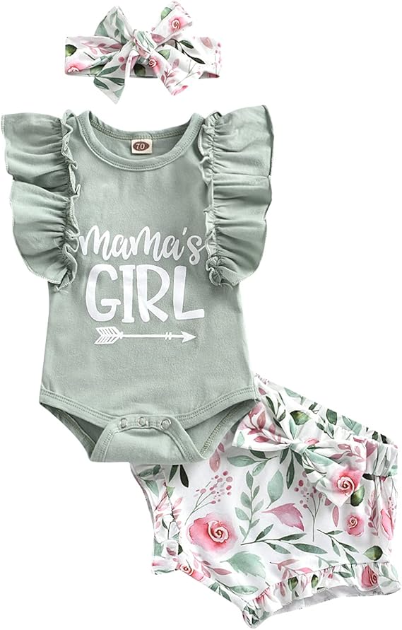 Amazon Co Jp ロンパース 女の子 ベビー服 新生児 肌着 夏 可愛い カバーオール 赤ちゃん 服 半袖 トップス キッズ ジャンプスーツ おしゃれ ハーフパンツ 子供 花柄 セットアップ ベビー ルームウェア パジャマ 子供服 人気 出産祝い 3点セット ヘアバンド 服