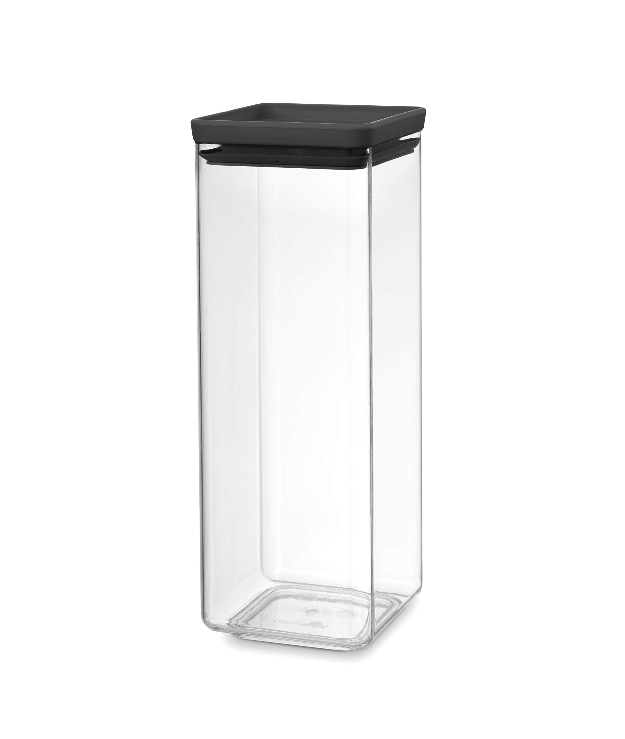 Brabantia 122408 Tasty+ Square Canister, Dark Grey, 2.5 L