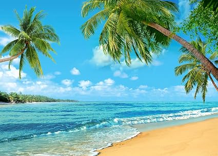 Tang Jie Photo Background Hawaii Party Decoration Palm Tree Or Beach Photography Backdrops Supplies Photobooth Studio Prop Vinyl Cloth 7x5ft