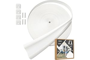 ZRNIDIYR Premium White RV Trim Molding Insert - 50ft Length, 7/8 Width - includes End Caps and Screws - Weather Stripping and Screw Cover Trim for Exterior RV Trim Molding