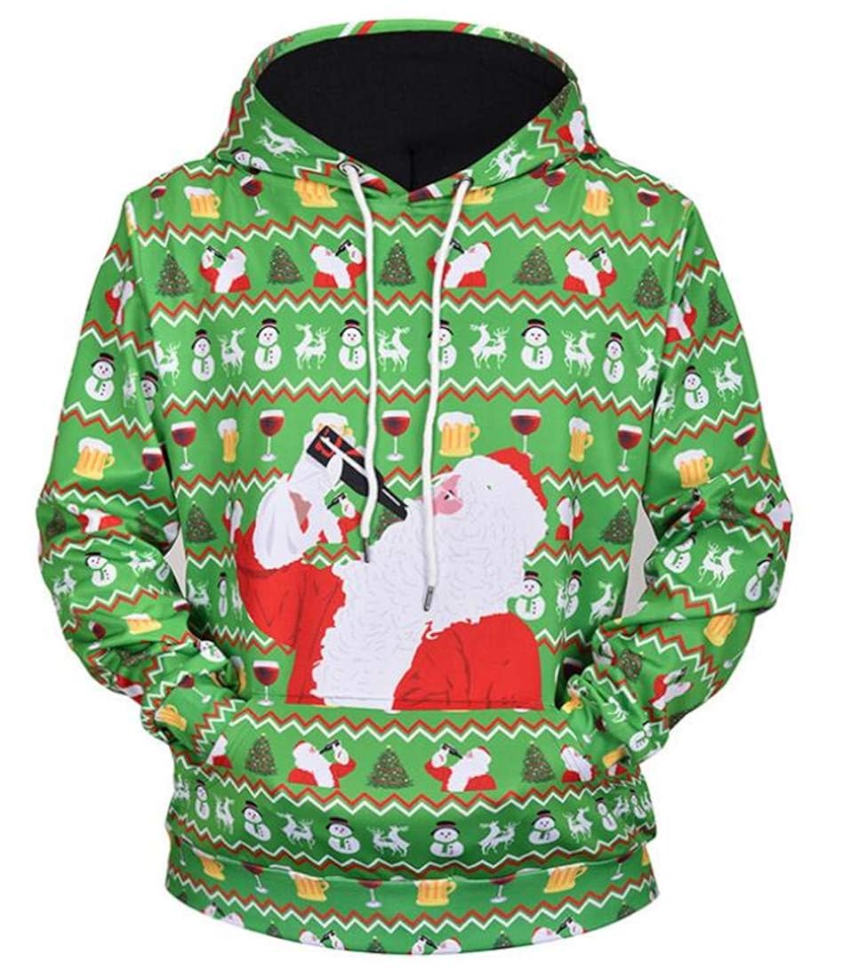 Wilngo Mens Winter Long-Sleeve Santa 