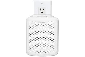 GERMGUARDIAN PureGuardian AP201W Pluggable Air Purifier with Nightlight, Odor-Eliminating Aromatherapy Essential Oil Pad Included, 7-in Pluggable Air Purifier, White