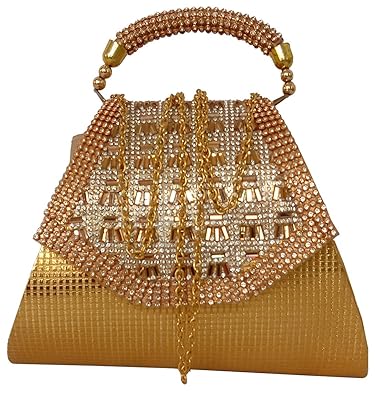 Meraki Sasha Womens Hand Bag/Clutch (Mini, Golden)