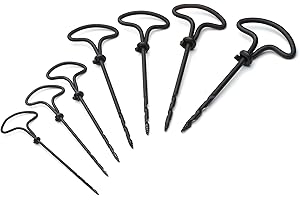 Kings County Tools Steel Twist Gimlets | Set of 7 Sizes | Perfect for Starting Pilot Holes | Works Quickly & Easily – Just Push and Twist | European Made Quality | Must Have for Hanging Pictures