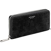 BERLINER BAGS Premium Genuine Leather Wallet Lyon, RFID Blocking Credit Card Holder, Clutch Purses for Women, Zip Around Wallet for 15 Cards and ID window, Bills, Coins - Black