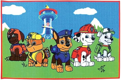 Tapis Pat Patrouille Enfant 120x80cm - Décoration Chambre - Personnages Animés - Fun House