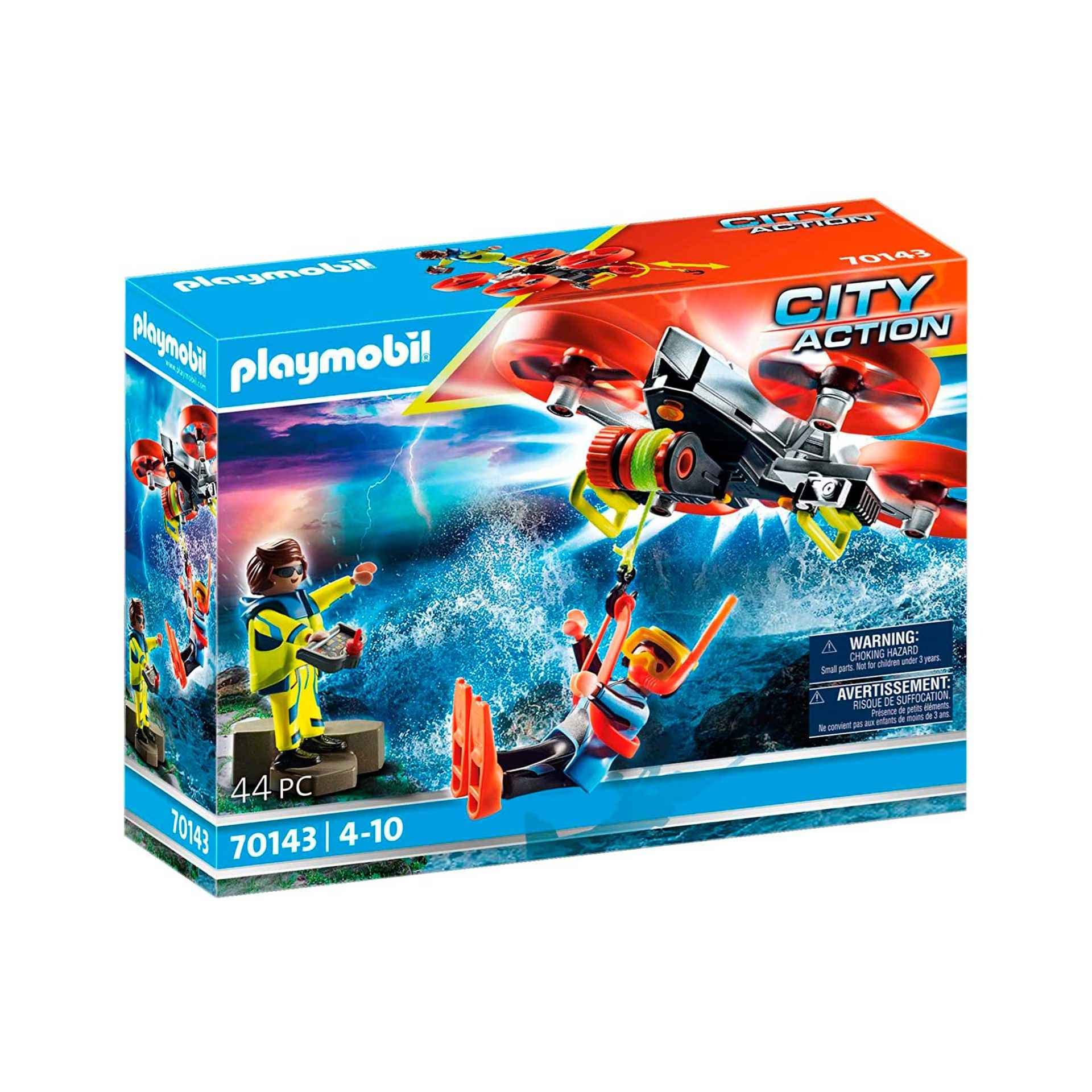 Playmobil City Action 70143 Sea Rescue: Diver Rescue with Drone, For Ages 4+