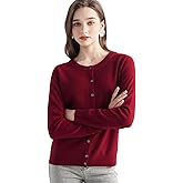 Chanyarn Women's 100% Pure Cashmere Cardigan Crew Neck Long Sleeve 2025 Fall Winter Warm Soft Knit Cardigan Sweater