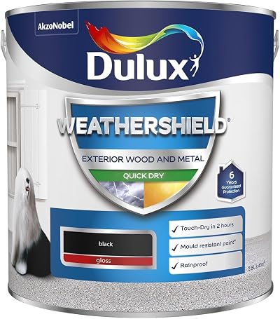Dulux Weather Shield Quick Dry Gloss Paint 2.5 L Black