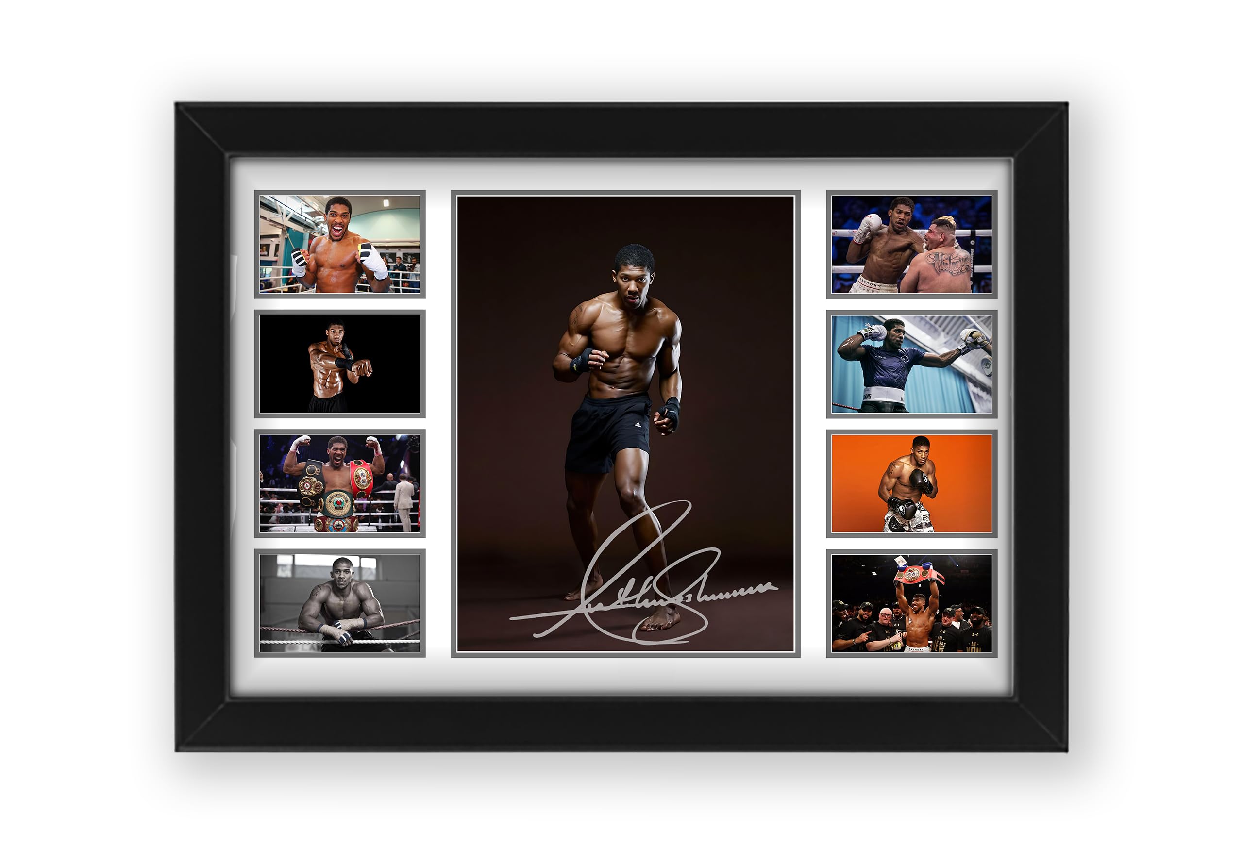 Anthony Joshua Signed Poster Print - Limited Edition Autograph Fan Gift – Collectible Memorabilia Merchandise (Framed A3 (30x40cm))