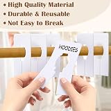 mwellewm 30 PCS Wardrobe Dividers White PVC Clothes Shelf Hanger Rack Tags view 3