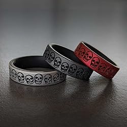 Knot Theory Skulls Silicone Ring for Men and Women
