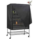 Explore Land Pet Cage Cover - Good Night Enclosure (Medium, Black) | For Bird Critter Cat House to Small Animal Privacy &amp; Comfort
