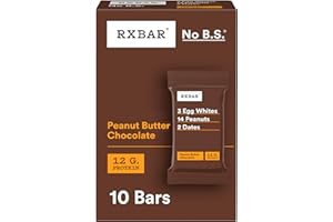 RXBAR Protein Bars, Protein Snack, Snack Bars, Peanut Butter Chocolate, 18.3oz Box (10 Count)