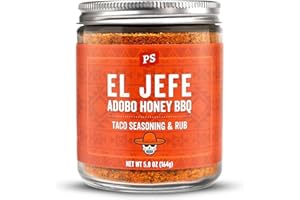 PS Seasoning El Jefe - Adobo Honey Spice Blend & Adobo All-Purpose Seasoning Dry Rub for Tacos, Fajitas, Chicken, Pork, Beef - Mexican Street Taco Seasoning Mix for Grilling, Smoking, Baking, Roasting