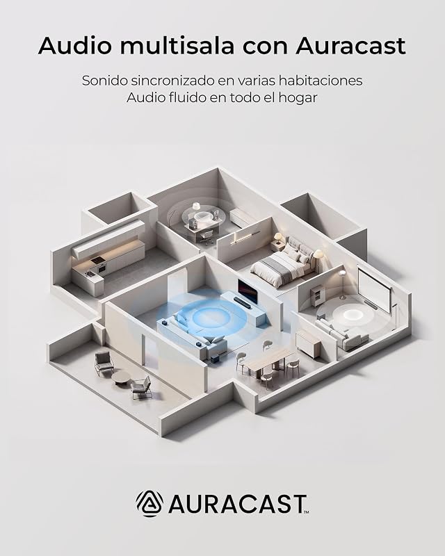 Sistema de Som Surround 5.1 com Dolby Atmos e Subwoofer Sem Fios
