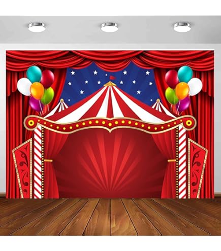Aoihrraan 150cm Diameter Circus Theme Round Photography