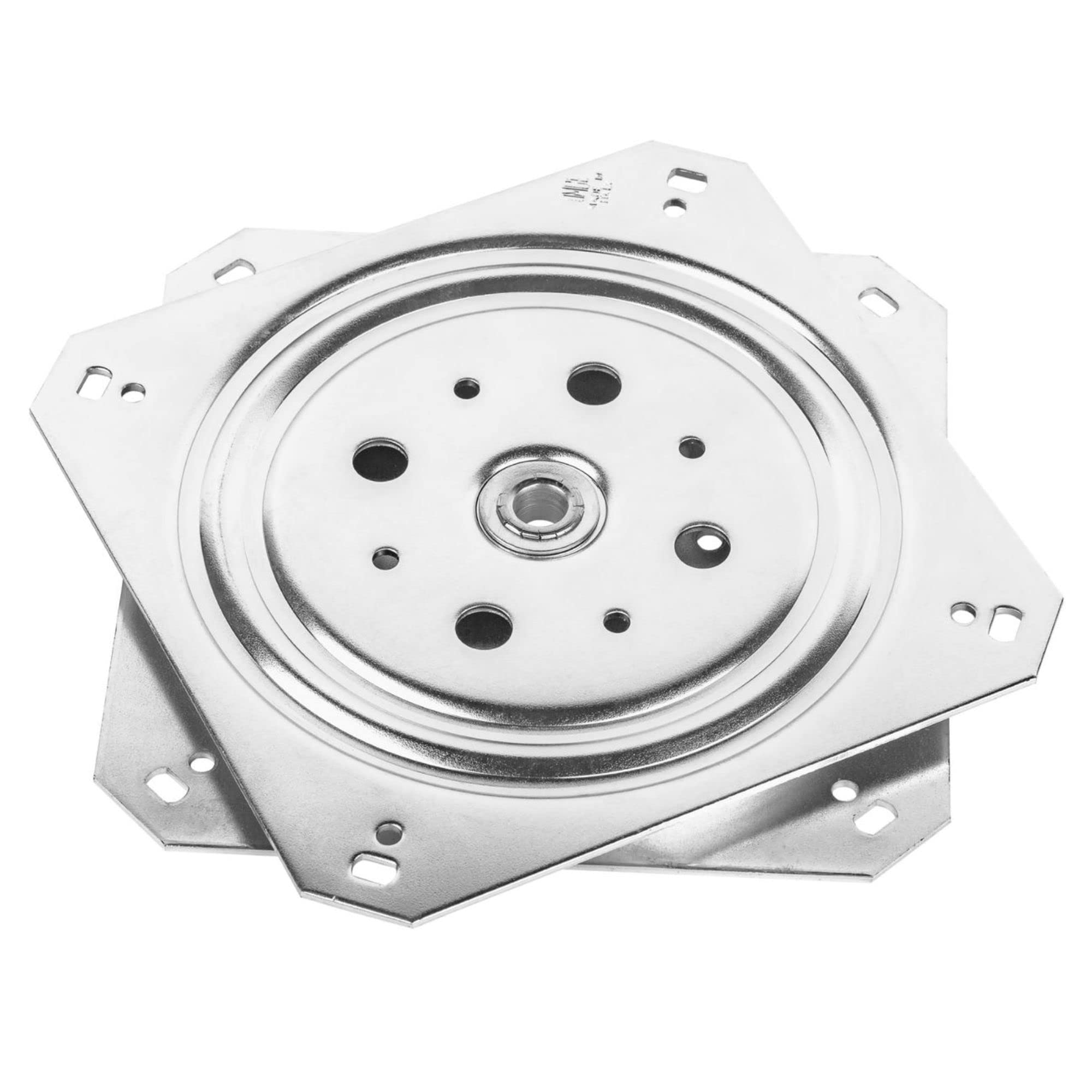 Gedotec Swivel fitting 360° turntable for screwing | galvanized steel | thrust ball bearing 150 kg | heavy-duty turntable 155 x 155 x 10.5 mm