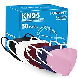 Funight KN95 Face Mask 50 COLOR
