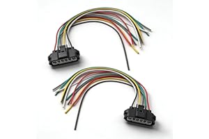 Fiknonk 2 PCS Throttle Body Harness Plug, 6-Pin Heat Resistant Pigtail Connector Replacement for 90980-11858, Universal for M