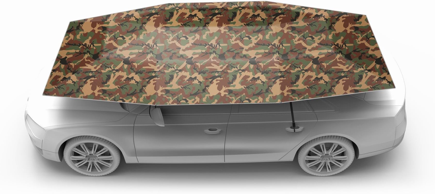 Car Umbrella with Wireless Remote Control Automatic Folded Car Tent Durable Nylon Oxford Cloth Portable Auto Protection Shelter Car Hood (camo)