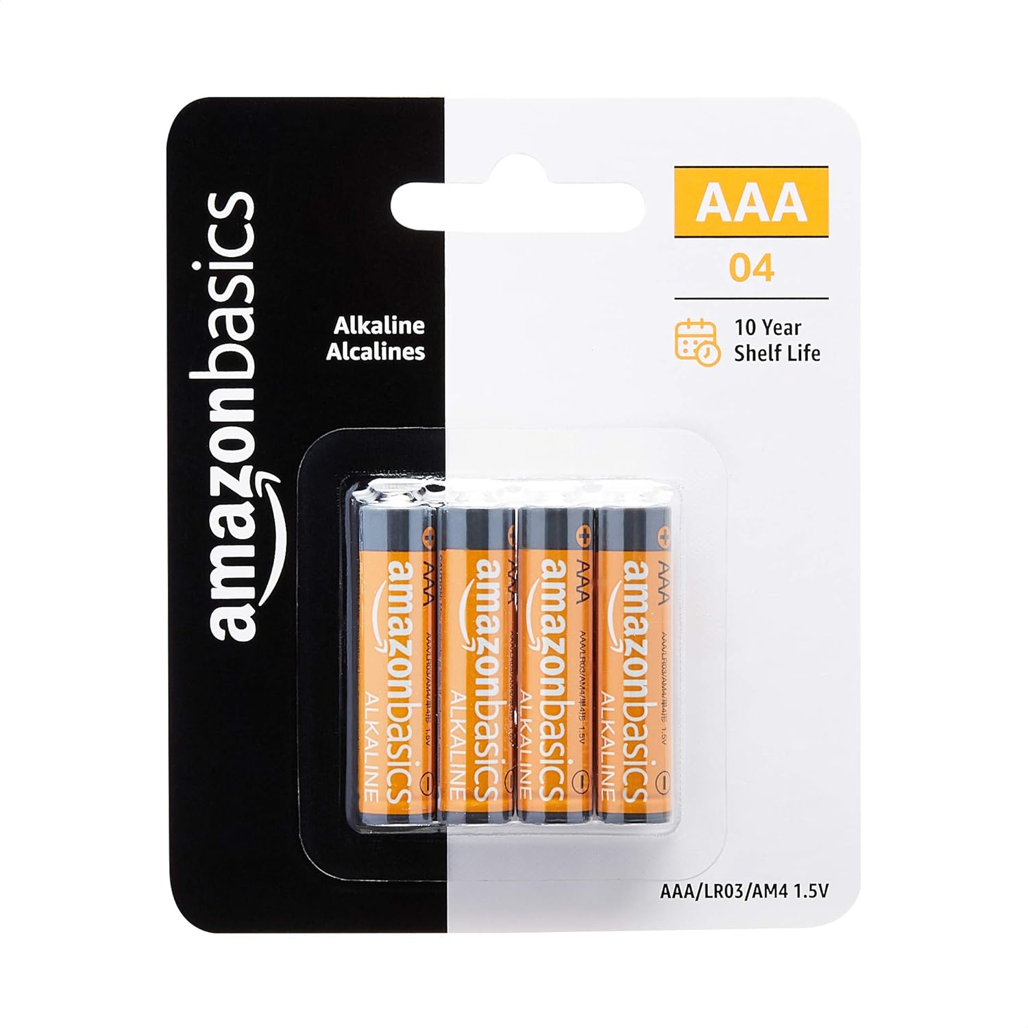 Amazon Com Amazon Basics a 1 5 Volt Performance Alkaline Batteries Pack Of 4 Health Personal Care