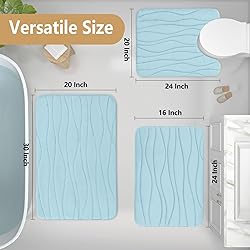 Buganda Memory Foam Bathroom Rug Mat 59x17, Extra