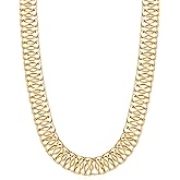 Barzel 18K Gold Plated Mesh Necklace, 16-20 inches, High Polish Finish, Waterproof, Tarnish Free