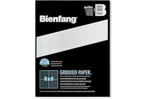 Bienfang Designer Grid Paper Pad, 8x8 Cross Section, 8.5 x 11 inches, 50 Sheets
