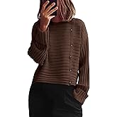 PRETTYGARDEN Womens Sweaters Fall 2026 Casual Long Sleeve Crewneck Button Loose Winter Knit Pullover Sweater Tops