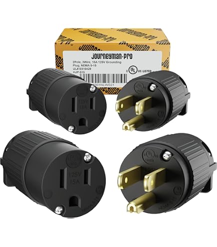 15ame出品 Journeyman-Pro Clamshell Plug & Connector Set 15 Amp 120-125 Volt