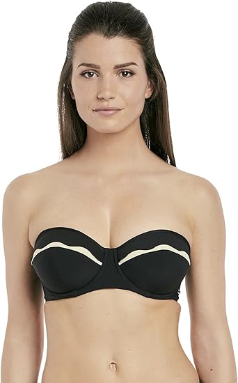 Fantasie Bain Haut De Maillot De Bain Bandeau Multi Positions Fantasie Sainte Maxime Black Cream 85 D Amazon Fr Vetements Et Accessoires