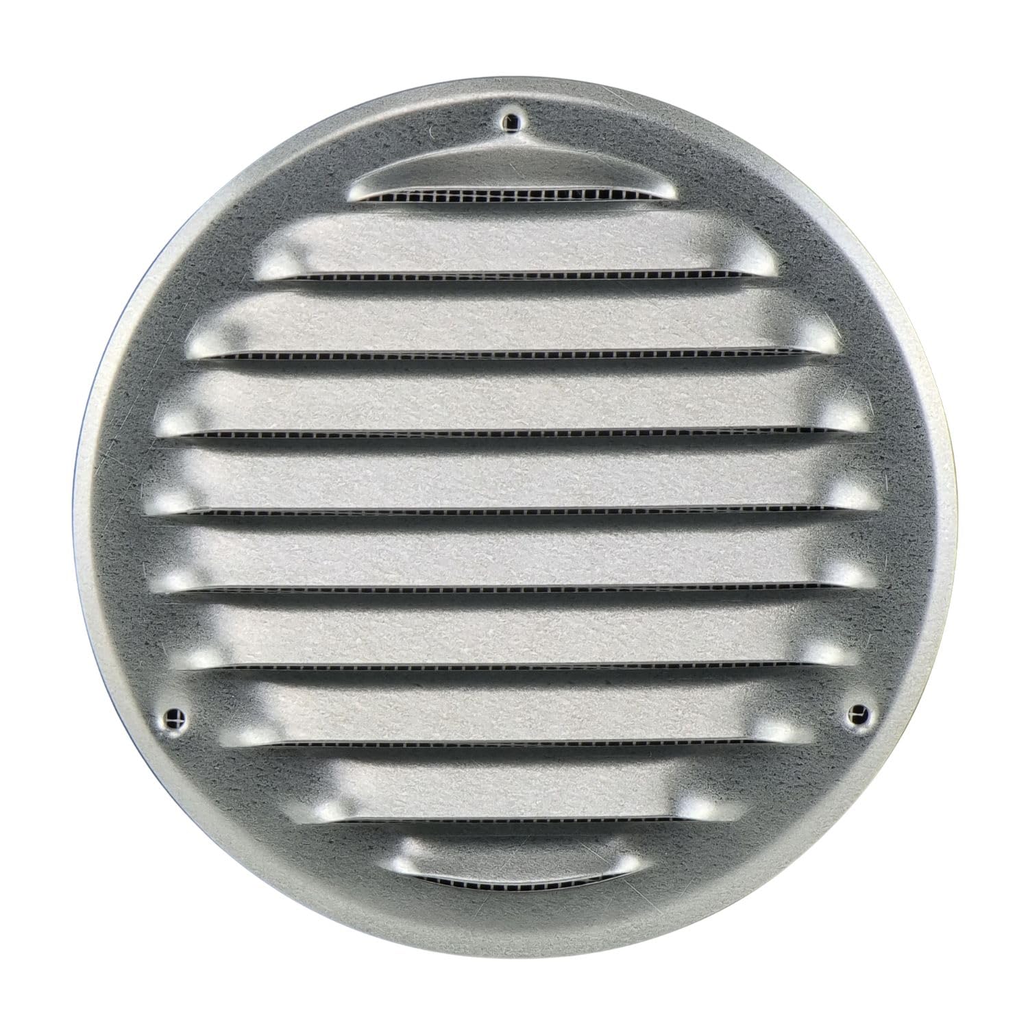 Steinberg14 Galvanised Steel 125mm Metal Air Vent Cover with Insect Mesh - 5 inch Round Ventilation Grille