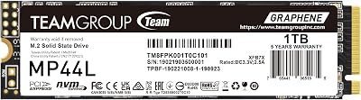 TEAMGROUP MP44L 1TB NVMe PCIe Gen 4x4 M.2 SSD 5000MB/s Read Laptop Desktop