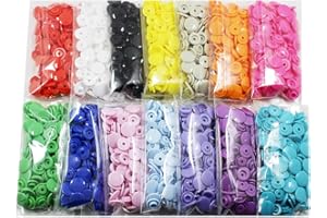 420 Sets 14 Color KAM Snaps Buttons, Size 20 T5 Plastic Fasteners Punch Poppers Closures No Sew Buttons for Cloth Diaper Bibs