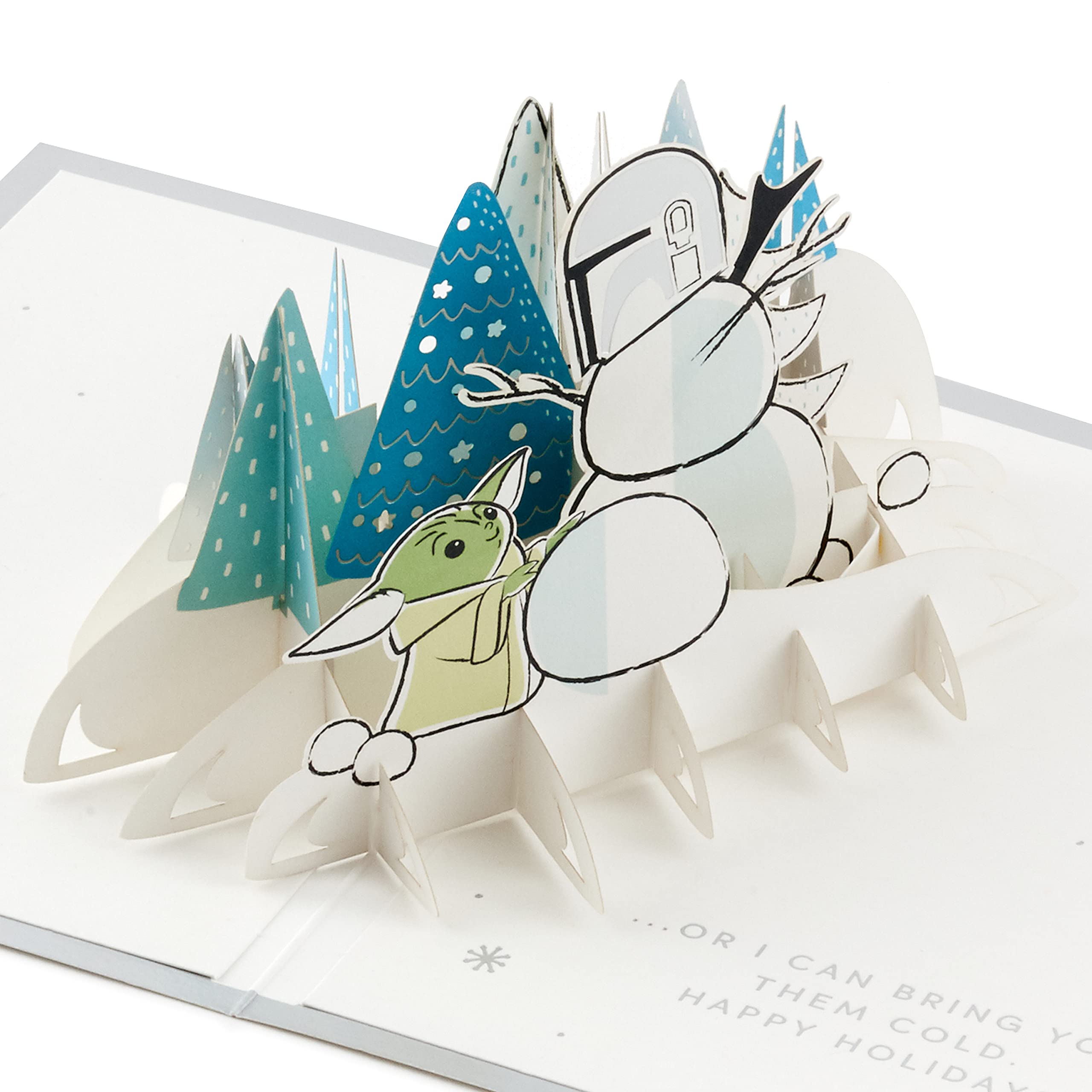 Photo 1 of ****8 PACK****Hallmark Signature Paper Wonder Pop Up Holiday Card (Baby Yoda Christmas Card)