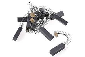 TOPPROS 10 Pcs Carbon Brushes with Wire Leads and Brush Springs Attached 24mm x 8mm x 6 mm for Generic Electric Motor