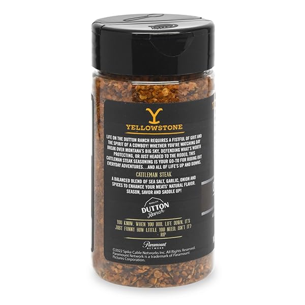 YELLOWSTONE CATTLEMAN STEAK SEASONING AND RUB, 5.4OZ