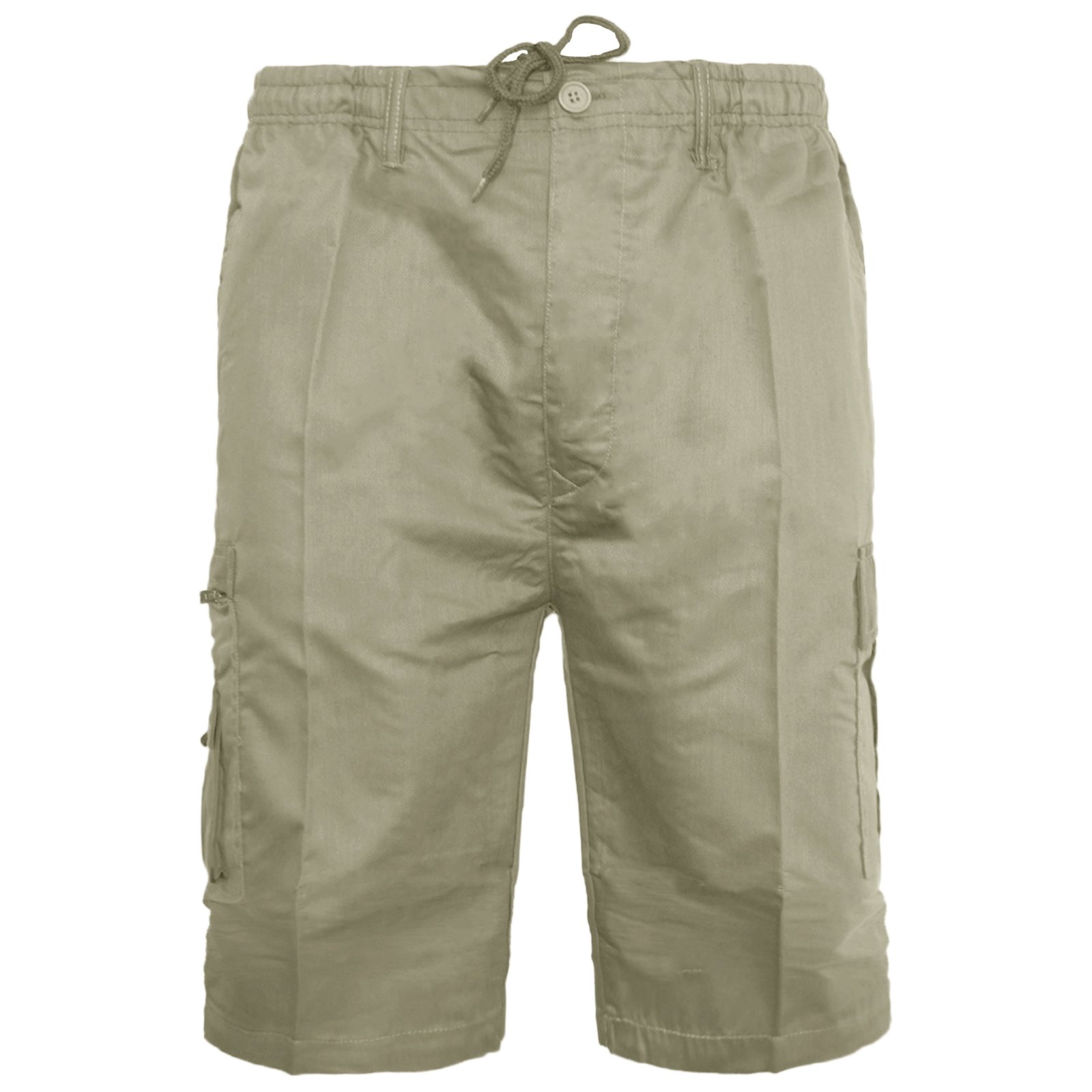 Mens Plain Shorts & 3/4 Three Quarter Length Shorts Cargo Combat Casual
