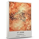 St john Map Poster, Caribbean Map Art Poster, Map