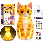 Paint Your Own Cat Lamp Kit, Crafts for Kids Ages 6-12, Gifts for Girls Boy | Cat painting kit with 3D night light, Fun kids activities, Birthday Christmas Halloween gifts for kids ages 6 7 8 9 10 11 12+
