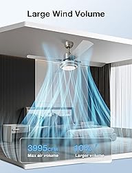 warmiplanet Ceiling Fans with Lights and Remote
