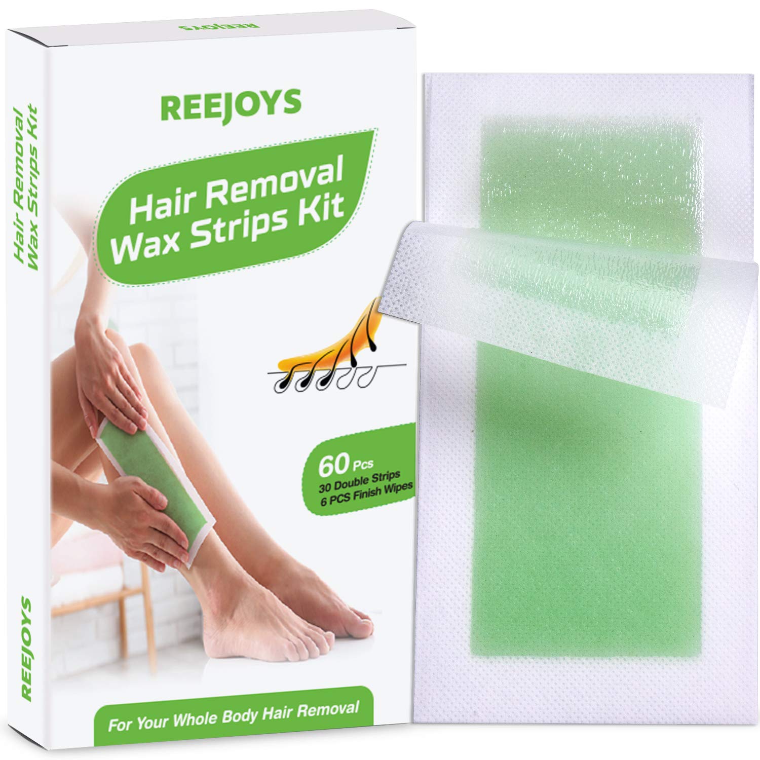 Hair Removal Wax Strips for Legs Underarms Brazilian
