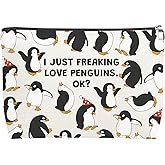 Mxrymvu Penguin Lover Gifts Penguin Makeup Bags Penguin Gifts for Women Animal Lover Gift for Daughter Friends Sisters Cosmetic Bags for Graduation Christmas Birthday Travel Toiletry Pouch