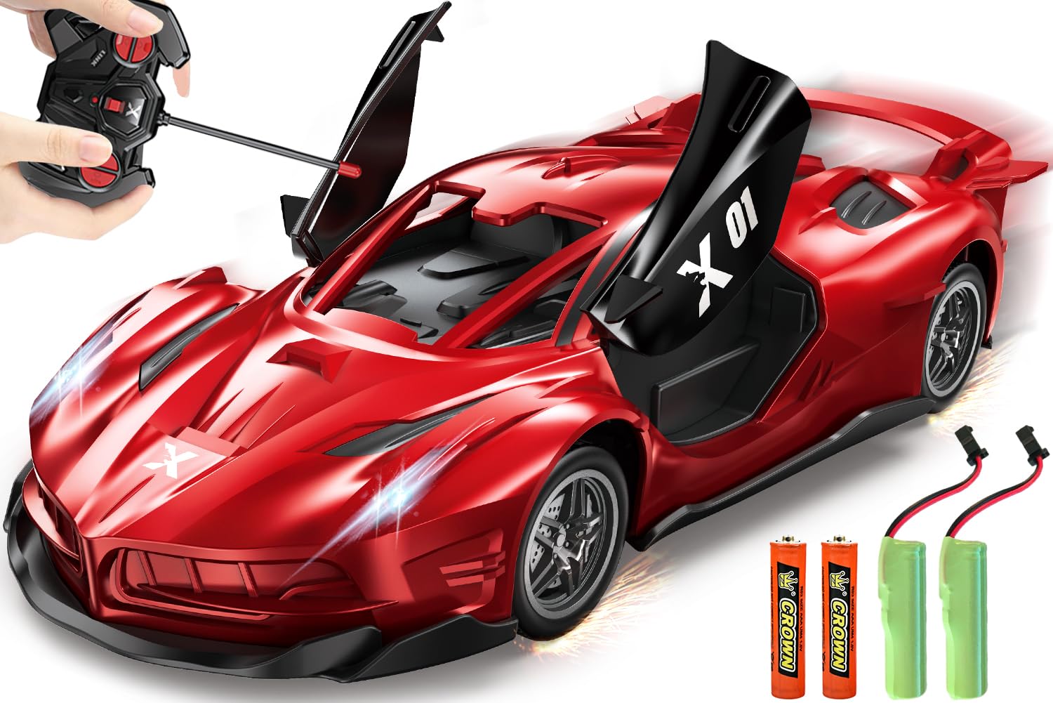 HATFRYF Remote Control Cars, Remote Control Vehicle, RC Drift Race Cars, for Kid Adult Gift - Red — image 1