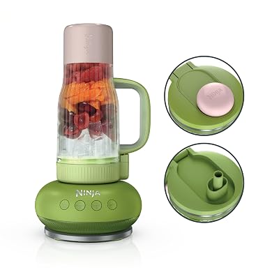 Ninja Blendboss™ | Personal Blender for Smoothies & Frozen Drinks | 26oz Travel Tumbler with LeakProof Lid, Chug Spout & Detachable Straw | Auto-iQ Technology | Watermelon Bubble Gum | DB351GN