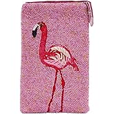 Bamboo Trading Company Flamingo Cell Phone or Club Bag with a separate, secure side zip pocket for cash and credit cards, 7-inch Height, Pink