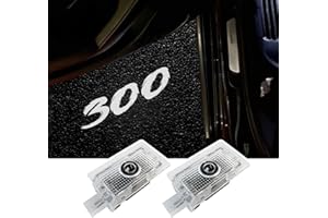 MXGAIC Car Door Logo Lights Puddle Lights Compatible with 300 300C 300S 2005-present LED Puddle Lamps Projector Door Shadow Light Accessories (Pattern 1)