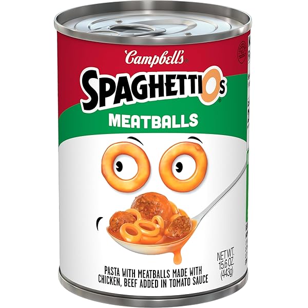 SPAGHETTIOS CANNED PASTA WITH MEATBALLS, 15.6 OZ CAN